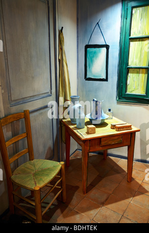 Erholung von Van Goghs Schlafzimmer, Chambre de Vincent Museum, Arles, Provence Alpes Cote d ' Azur, Frankreich Stockfoto