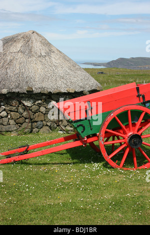 eine alte Karre auf Skye Museum of Island Life auf der Isle Of Skye, Schottland Stockfoto