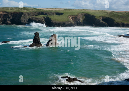 Porth Cothan Bucht an der Nordküste von Cornwall Stockfoto