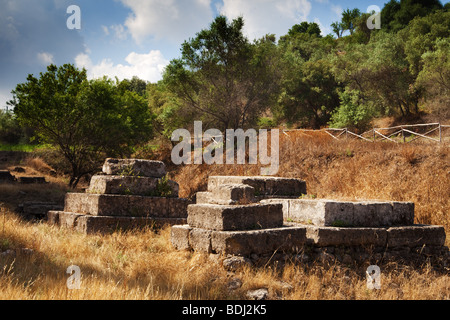 Leontinoi, monumentale griechische Grab - Sizilien Stockfoto