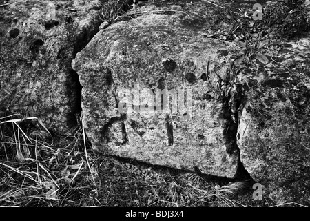 Leontinoi, griechischen Mauern - Sizilien Stockfoto