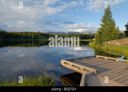 Abend-Reflexionen an Andreas See in Colorado Rocky Mountains Stockfoto