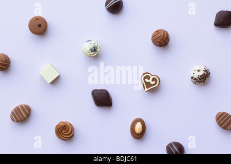 Stillleben mit Pralinen Stockfoto