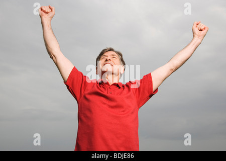 Menschen jubeln Stockfoto