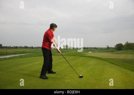 Mann, Golfen Stockfoto