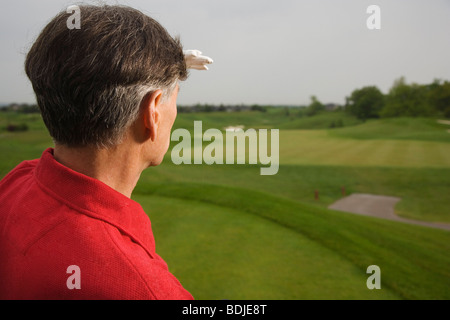 Mann, Golfen Stockfoto