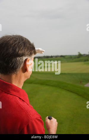 Mann, Golfen Stockfoto