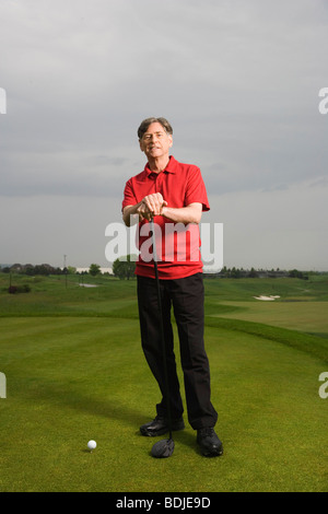 Porträt von Golfer Stockfoto