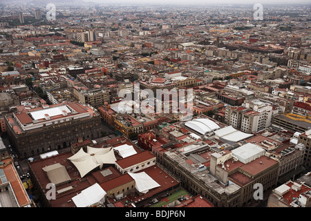 Luftaufnahme der Innenstadt von Mexiko-Stadt, Mexiko Stockfoto