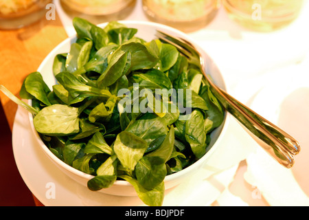 Nahaufnahme der Salat im Restaurant Stockfoto