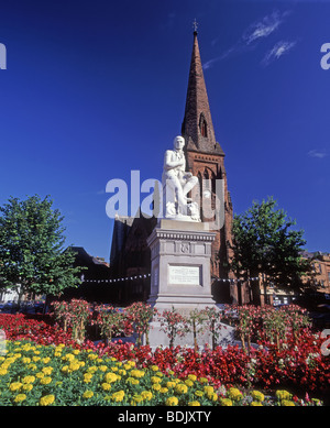 Die Statue berühmten schottischen Barden Robert Burns in Dumfries Stadtzentrum SCO 5324 IFV Stockfoto