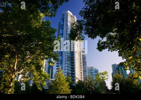 Hochhaus Eigentumswohnungen, Vancouver, Britisch-Kolumbien, Kanada. Stockfoto