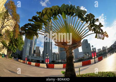 Sir Stamford Raffles Landing Site, Singapur Stockfoto