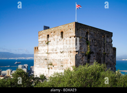 Maurische Burg, Felsen von Gibraltar Stockfoto