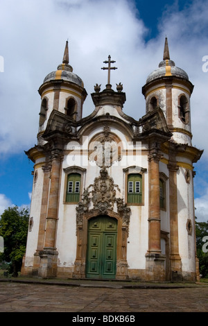 Kirche San Francisco, kolonialen Gebäude in Ouro Preto, historischen Weltkulturerbe-Stadt, Minas Gerais, Brasilien Stockfoto