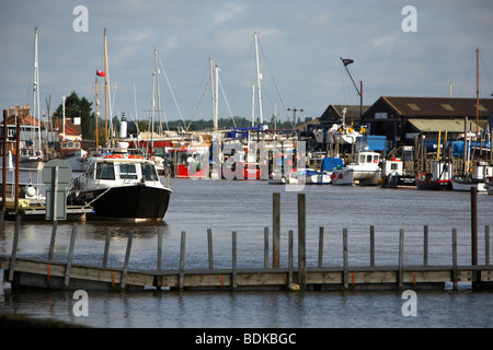 Anlegesteg der Fähre in Walberwick, Suffolk Stockfoto