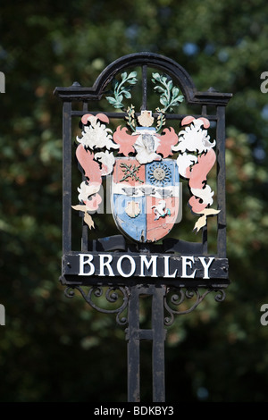 Ortsschild, Bromley Kent UK Stockfoto