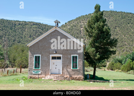 Die Old Church Lincoln im historischen Lincoln, New Mexico. Stockfoto