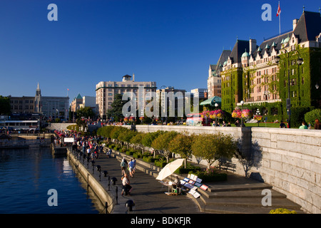 Das historische Empress Hotel befindet sich am Inner Harbour, Victoria, Vancouver Island, British Columbia, Kanada. Stockfoto