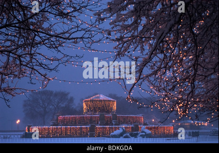 Buckingham Fountain in Chicago, eines der größten Brunnen der Welt und sitzt im Herzen von Grant Park Stockfoto