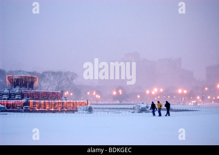 Chicago Buckingham Fountain ist eine der größten Fontänen der Welt und liegt im Herzen der Grant Park Stockfoto