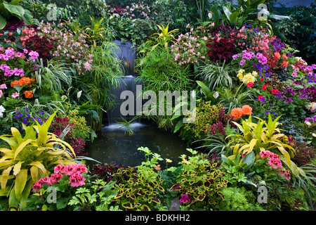 Die Show-Gewächshaus bei Butchart Gardens, Victoria, Vancouver Island, British Columbia, Kanada. Stockfoto