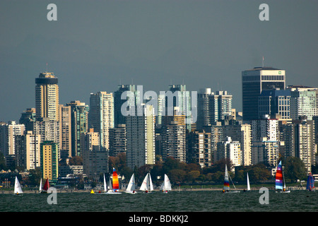 Kanada, British Columbia, Vancouver, Skyline-Blick von English Bay Stockfoto