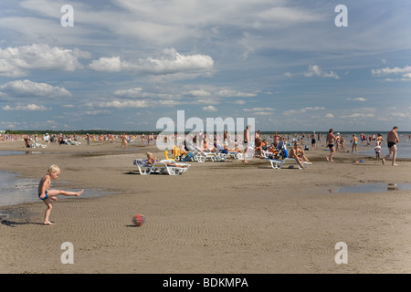 Strand von Pärnu, Estland, Europa Stockfoto