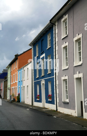 Bunte Häuser und Hütten in Aberaeron, Ceredigion, West Wales, UK Stockfoto