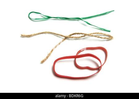 Streicher und Rubberbands Stockfoto