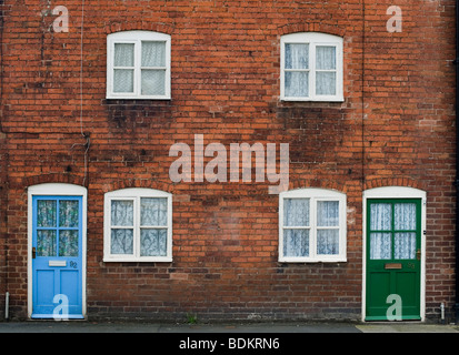 Viktorianischen Reihenhaus Häuser in Ludlow, Shropshire, England Stockfoto