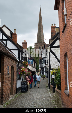 Die Church Lane Ledbury, Herefordshire, England Stockfoto