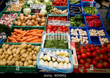 Gemüse für eine französische Land-Markt Stockfoto