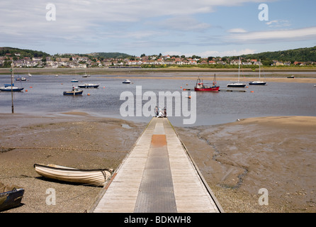 Landung Steg in den Norden von Wales Stadt Conwy Stockfoto