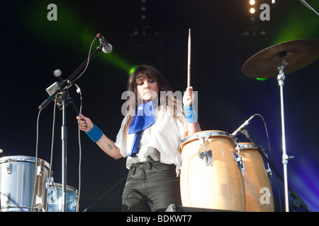 Gang Gang Dance beim Greenman Festival 2009 Stockfoto