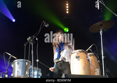 Gang Gang Dance beim Greenman Festival 2009 Stockfoto