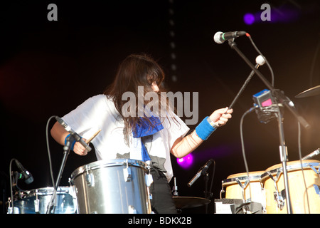 Gang Gang Dance beim Greenman Festival 2009 Stockfoto