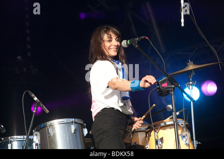 Gang Gang Dance beim Greenman Festival 2009 Stockfoto