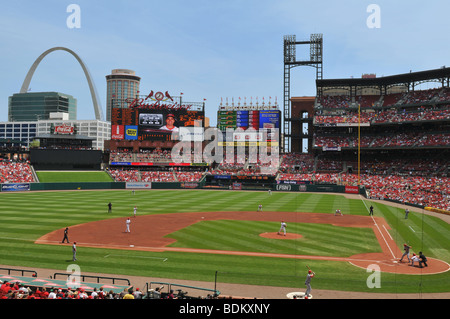 Panoramablick über Busch Stadium in Saint Louis Stockfoto