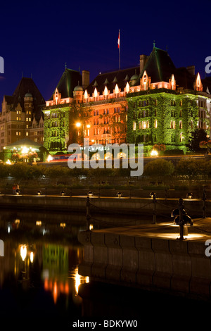 Das historische Empress Hotel befindet sich am Inner Harbour, Victoria, Vancouver Island, British Columbia, Kanada. Stockfoto