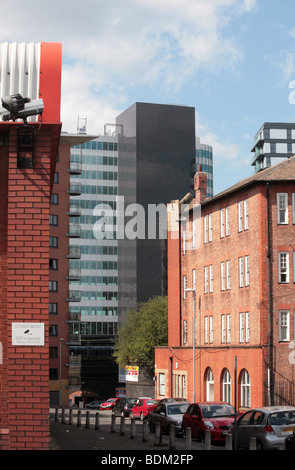 Moderne Bürogebäude The Green Quartal Cheetham Hill Road Manchester England Stockfoto