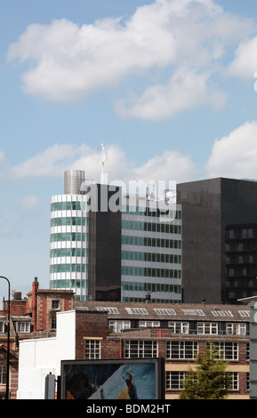 Moderne Bürogebäude The Green Quartal Cheetham Hill Road Manchester England Stockfoto