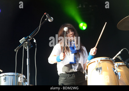 Gang Gang Dance beim Greenman Festival 2009 Stockfoto