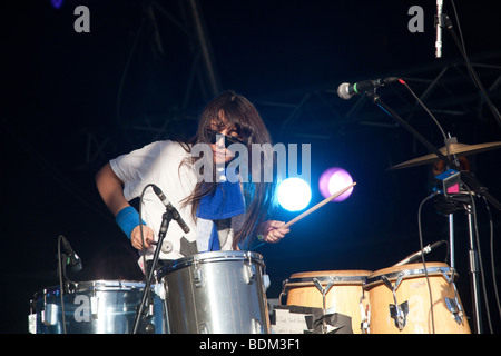 Gang Gang Dance beim Greenman Festival 2009 Stockfoto