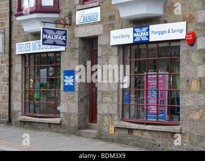 Halifax Bank, Helston, Cornwall, England, Vereinigtes Königreich. Stockfoto