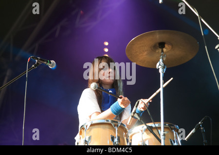 Gang Gang Dance beim Greenman Festival 2009 Stockfoto