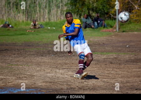Lokalen Fußballspiel, Hout Bay, Südafrika Stockfoto