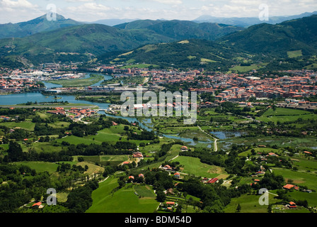 Landschaft rund um Irun, im Baskenland Stockfoto