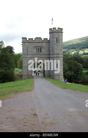 Pont y Bryn verletzt, Tower Bridge, Glanusk Park, Crickhowell Powys Wales Stockfoto