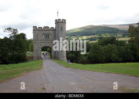 Pont y Bryn verletzt, Tower Bridge, Glanusk Park, Crickhowell Powys Wales Stockfoto